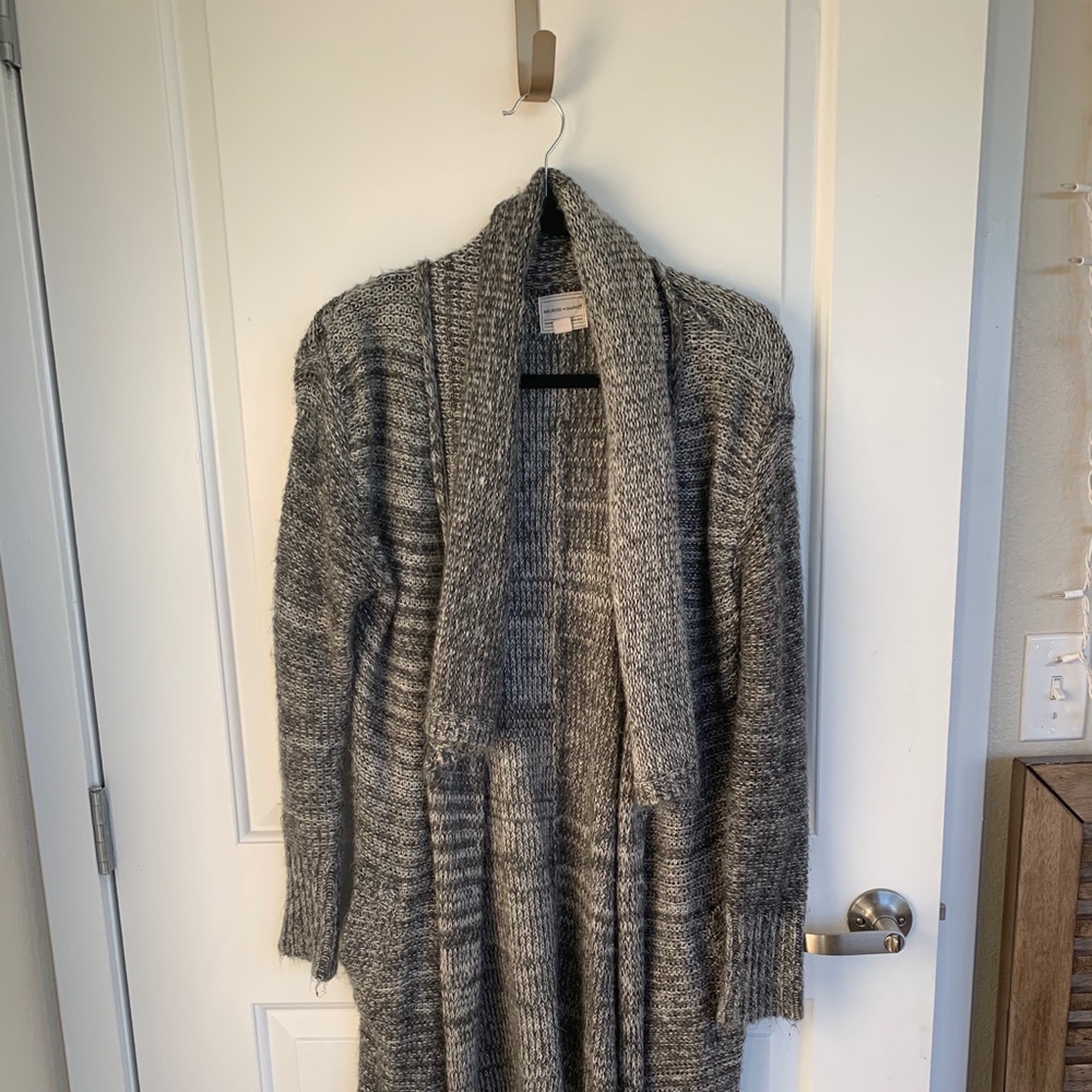 Gray cozy duster